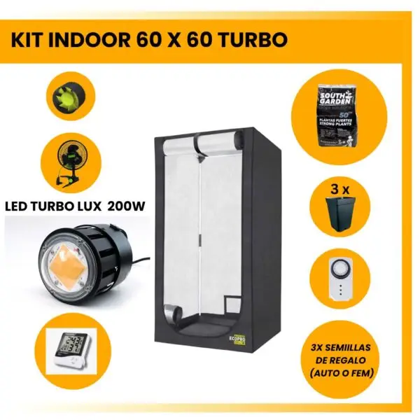 Kit indoor 60x60 TURBO 200W