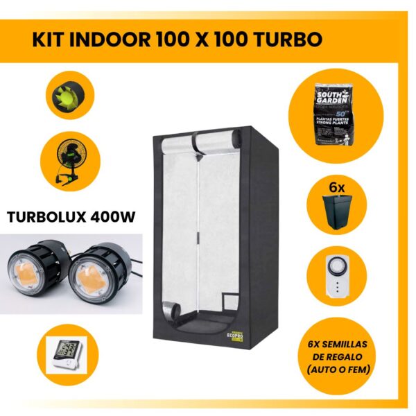 Kit indoor 100x100 TURBO 400W